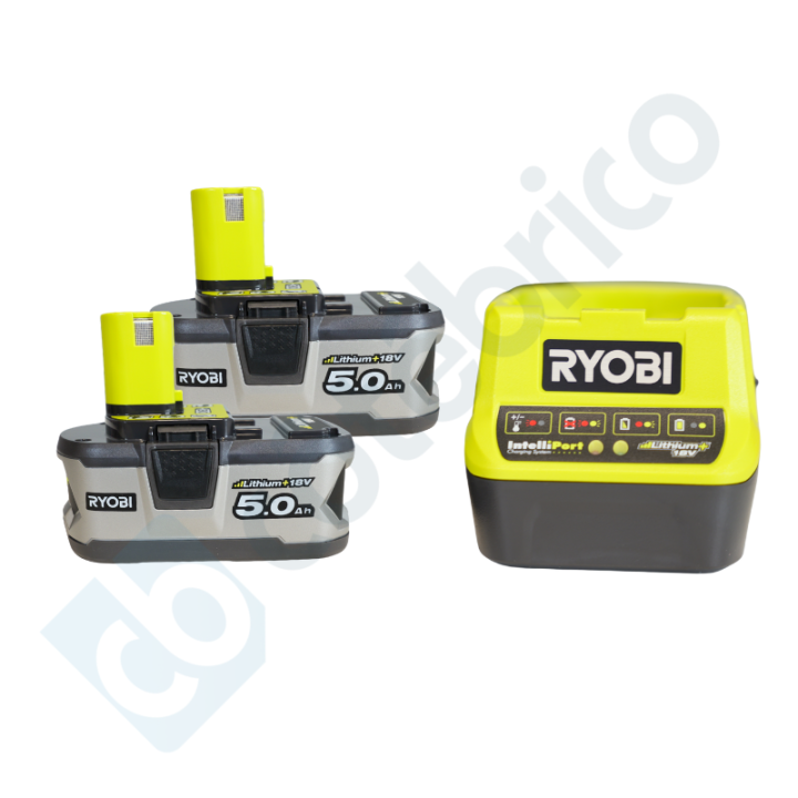 Pack énergie One+ 18V (2x5.0 Ah) Li-ion avec chargeur - RYOBI 5133006919