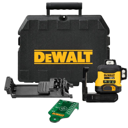 Niveau laser multiligne 3 x 360° XR 18V (Solo) faisceau vert - DEWALT DCLE34031N-XJ