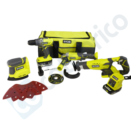 Pack ONE+ 4 outils R18CK4E-242S (1x2.0Ah + 1x4.0Ah) - RYOBI 5133004757