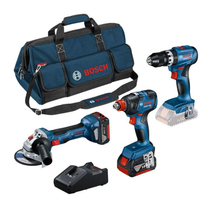 Pack 3 outils 18V (2x5.0Ah) dans un sac - BOSCH 0615990N35