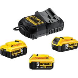 Pack 3 batteries (3x5.0 Ah) avec chargeur - DEWALT DCB115P3-QW
