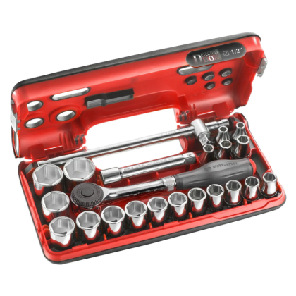 Coffret de clé à cliquet 1/2'' 6 pans (22 pièces) - FACOM S.360DBOX4PB