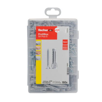 Boîte de 160 chevilles à expansion SX et vis - FISCHER 567897