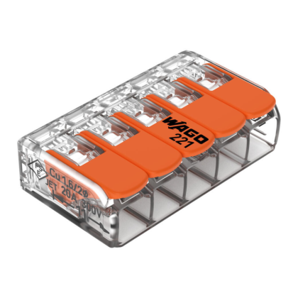 Lot de 25 bornes WAGO 221 Mini 5x4mm² - WAGO 221-415