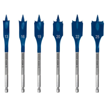 Mèches plates Self Cut Speed 6 pièces (13 - 25 mm) - BOSCH 2608900333