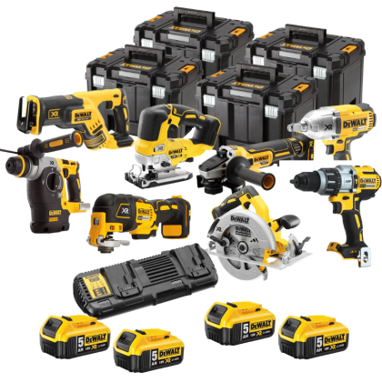 Pack 8 outils sans fil XR 18V (4x5.0Ah) TSTAK - DEWALT DCK865P4T-QW
