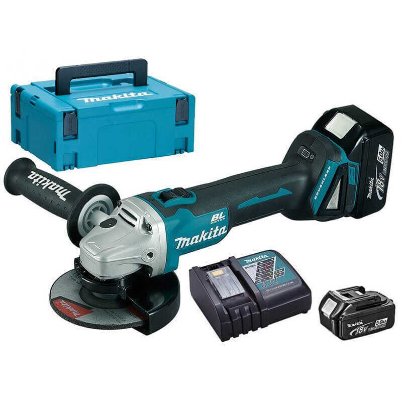 Meuleuse D'angle Sans Fil 125mm 18V - Compatible Batteries Makita - Moteur Brushless - Neuf