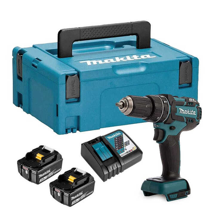 Perceuse-visseuse à percussion 18 V (2 x 3.0 Ah) en coffret MakPac - MAKITA DHP480RFJ