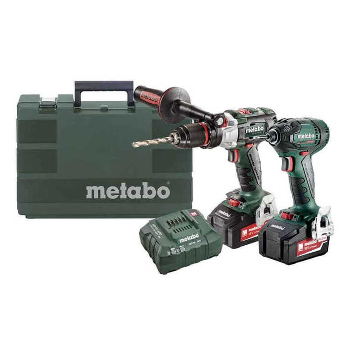 Pack perceuse à percussion et visseuse à chocs (2x4.0Ah) dans coffret - METABO 685058580