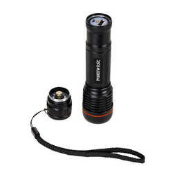 Lampe torche USB rechargeable Noir - PORTWEST PA75BKR