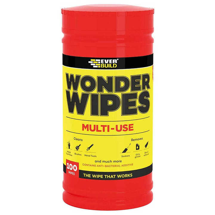 Tube de 100 lingettes rouges - Everbuild Wipe80