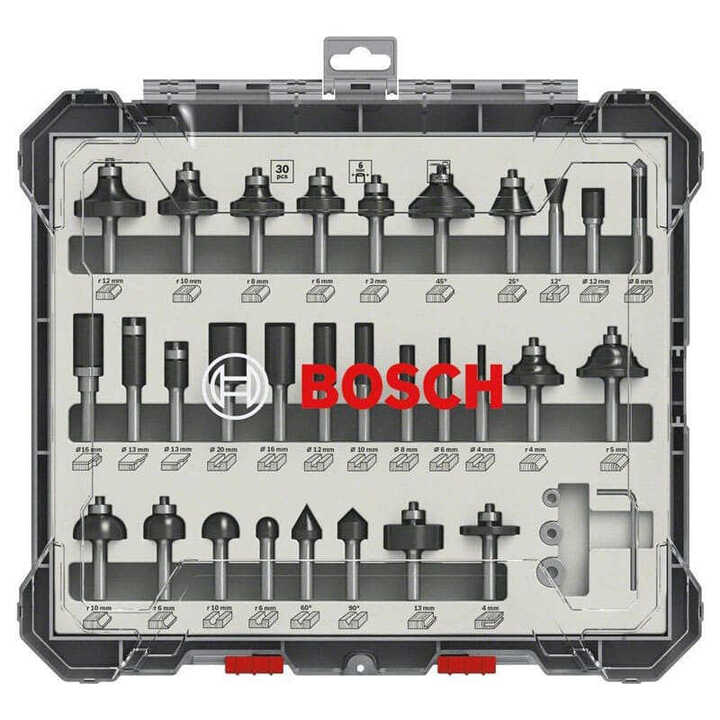 Coffret de 30 fraises mixtes de 6 mm - Bosch Professional 2607017474